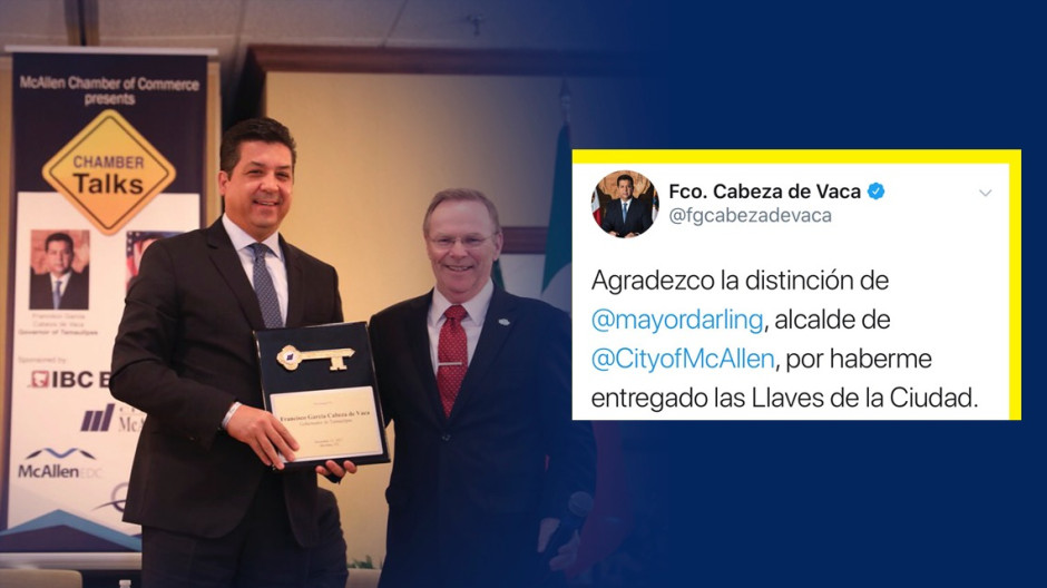 Recibe FGCV llaves de McAllen