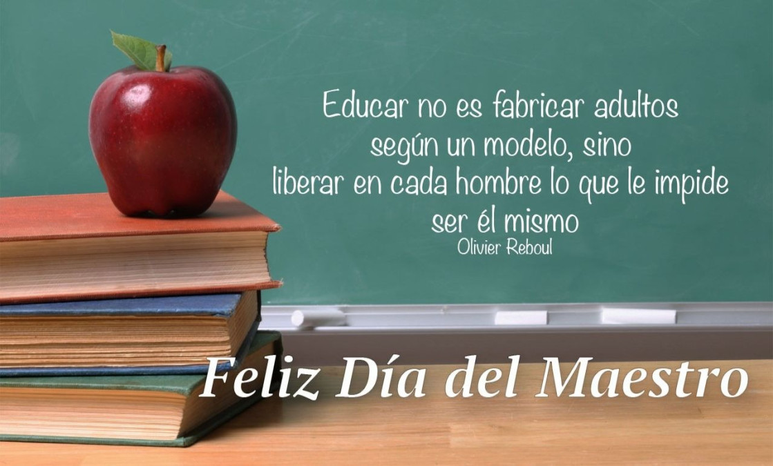 Hoy celebramos el Día del Maestro