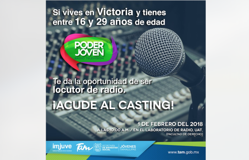 Jóvenes Tamaulipas invita a casting de Radio 