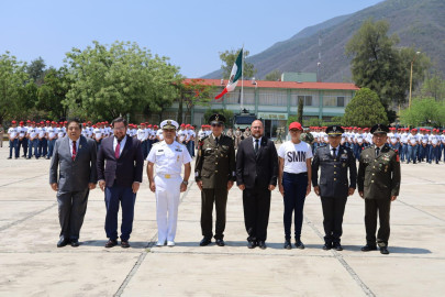 Conmemoran en Tamaulipas el 163 aniversario de la Batalla de Puebla y realizan toma de protesta de bandera del Servicio Militar Nacional
