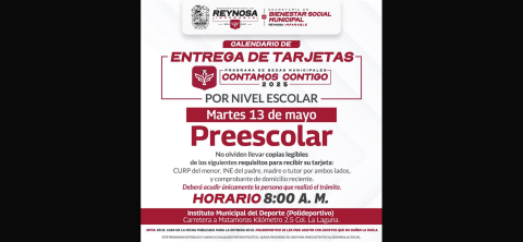 Entregará Carlos Peña Ortiz Becas de Preescolar este martes 13 de mayo 