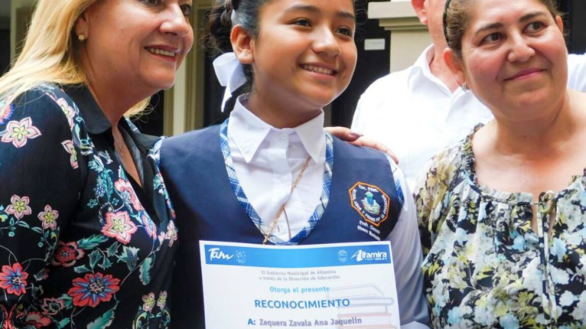 Alcaldesa reconoce talento de alumnos de Altimara