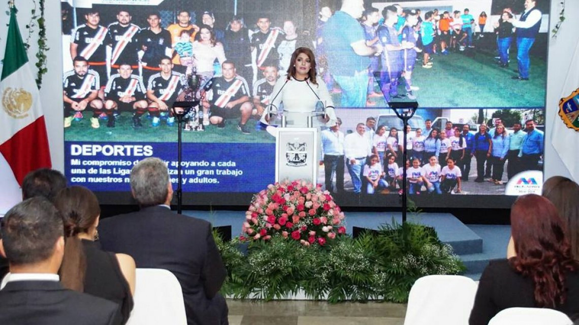 Rinde su primer informe de gobierno alcaldesa de Miguel Alemán