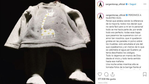 Ignacia Michelson y Sargento Rap anuncia la pérdida de su bebé