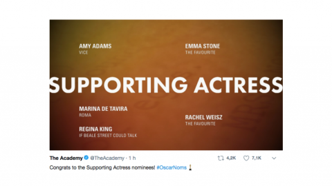 Todas las nominaciones a los Oscar 2019