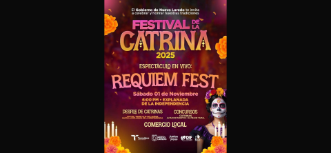 Invitan a disfrutar de los festivales de la Catrina y del Día de Muertos en Nuevo Laredo