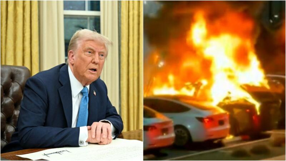 Trump llama ´terroristas enfermos´ a quienes queman vehículos Tesla