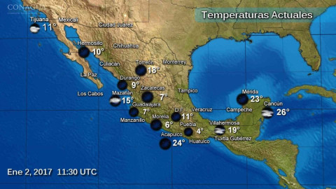 Prevalece el clima frío en gran parte del país