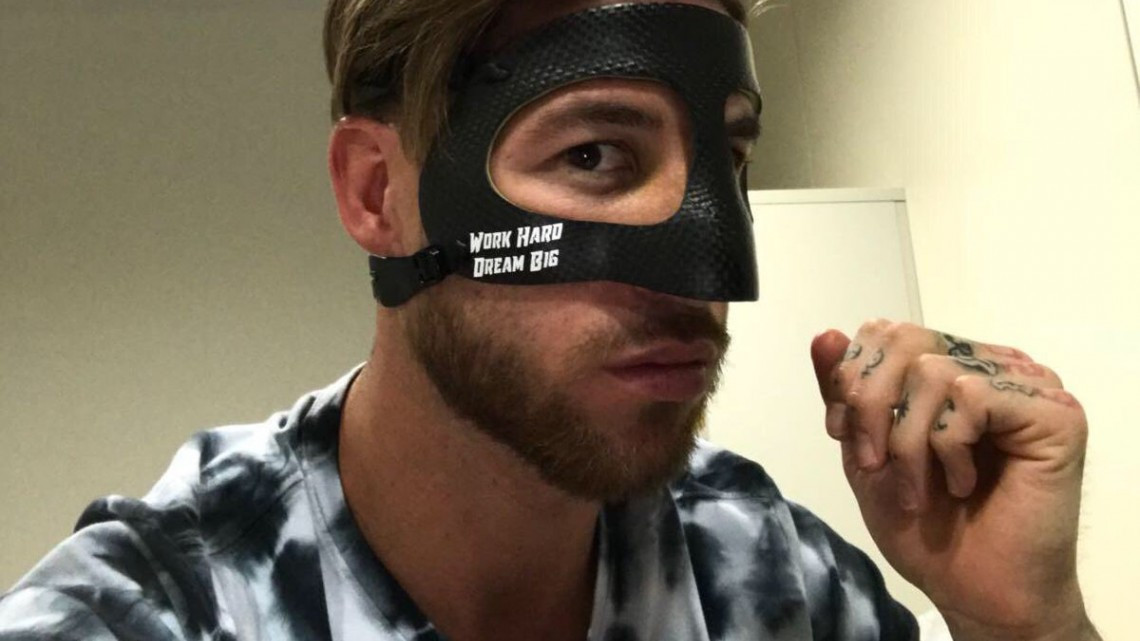 Sergio Ramos, el jugador enmascarado