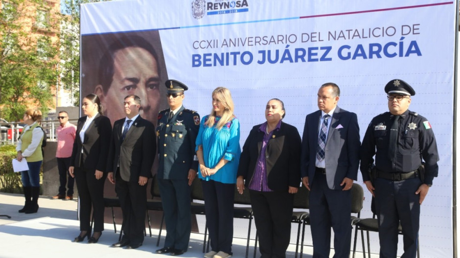 Conmemora Ayuntamiento de Reynosa 212 natalicio de Benito Juárez