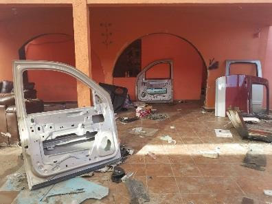 Aseguran taller de blindaje artesanal