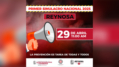 Participa Gobierno de Reynosa en Primer Simulacro Nacional 2025 