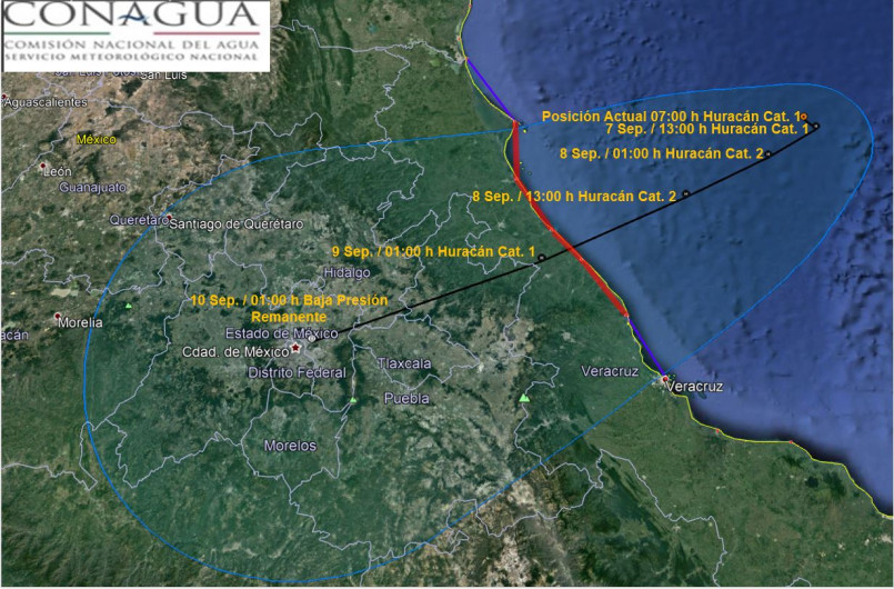 Coordinación de Protección Civil y Bomberos en alerta por "Katia"