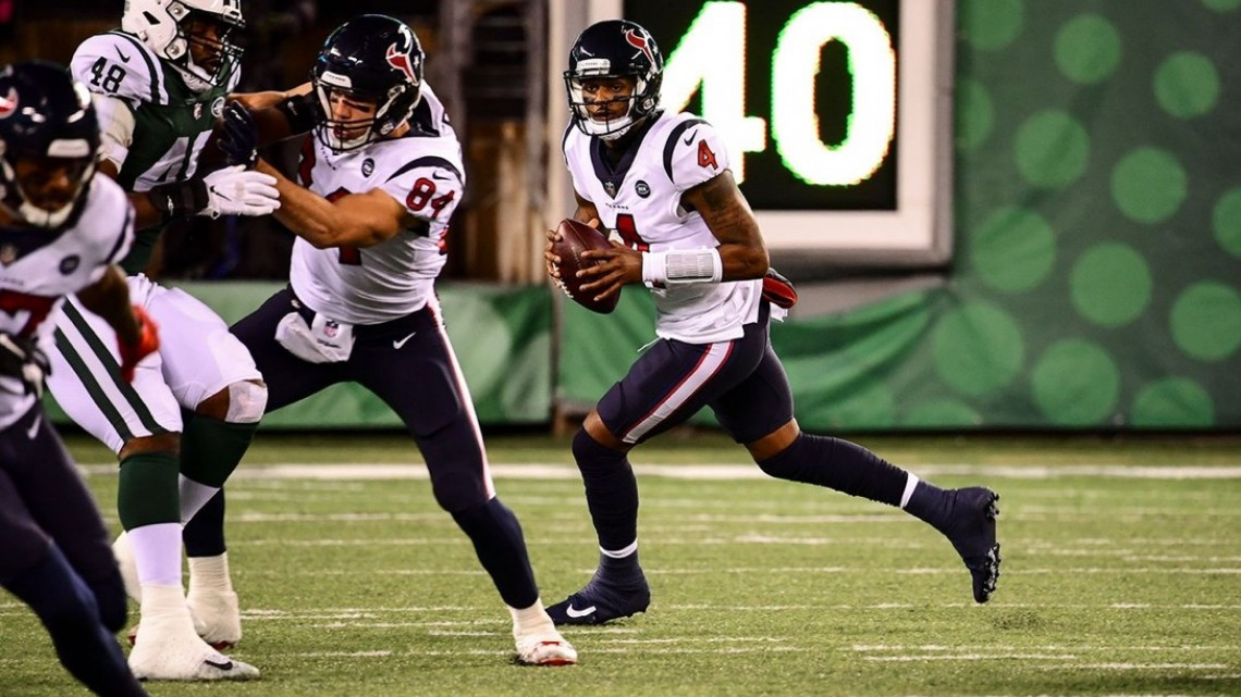 Texanos vencen 29-22 a Jets y aseguran play off con título Sur AFC