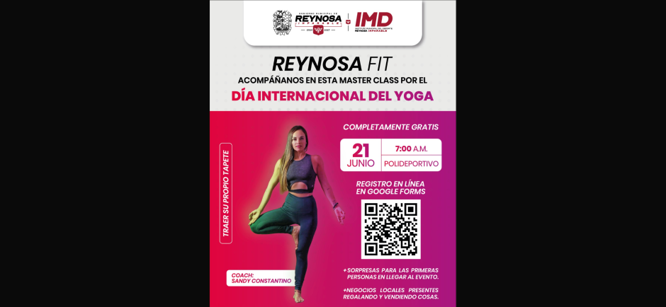 Invita Gobierno Municipal a la Master Class Reynosa Fit