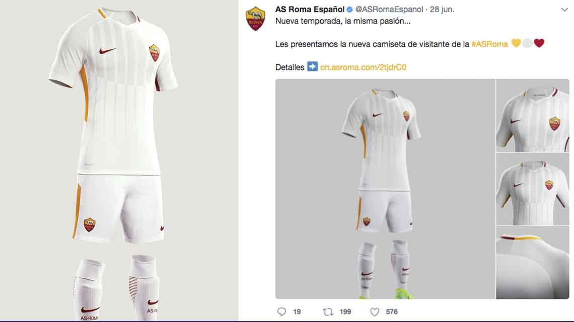 El nuevo uniforme de la Roma 