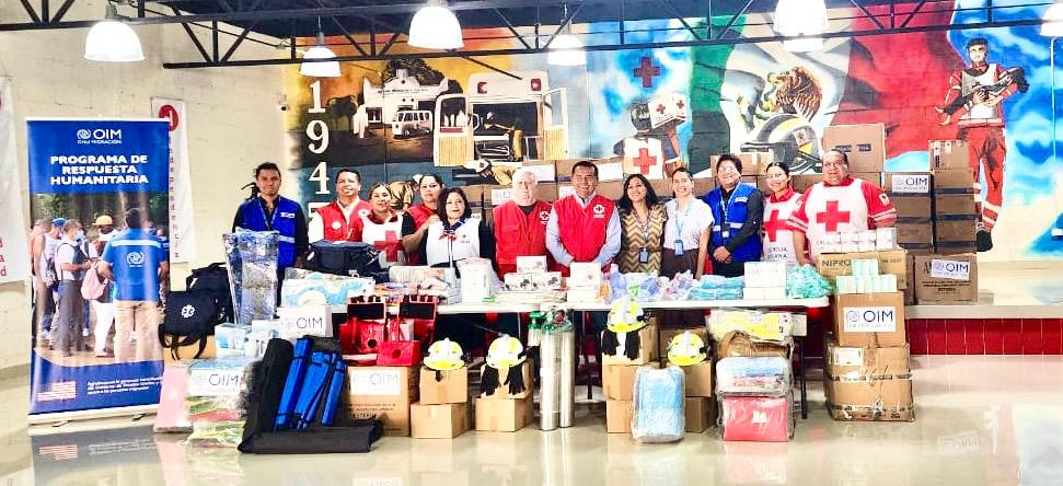 OIM entrega donación a Cruz Roja Mexicana en Matamoros