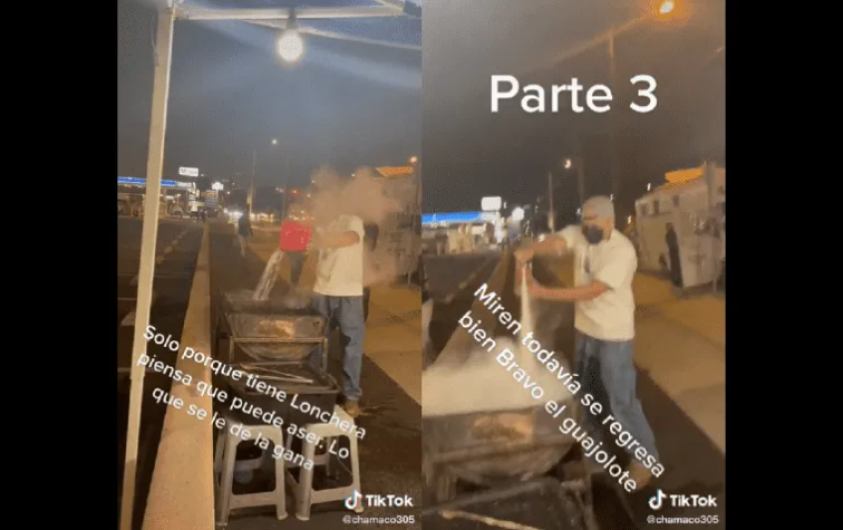 Taquero ataca puesto de la competencia por instalarse cerca del suyo 