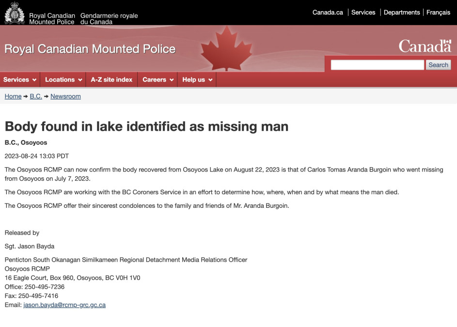 Confirman muerte de Carlos Aranda, cuerpo hallado en el río era suyo