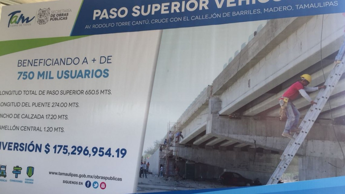 Abren circulación de puente superior de callejón de Barriles