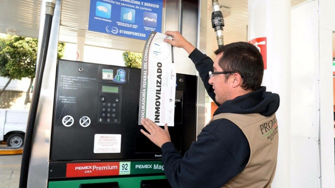 Inmoviliza y sanciona PROFECO 4 gasolineras en el estado 