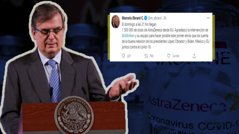 Este domingo llegaran a México 1.5 millones de vacunas de AstraZeneca provenientes de EU