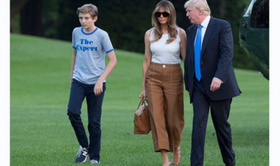 Melania y Barron Trump llegan a la Casa Blanca