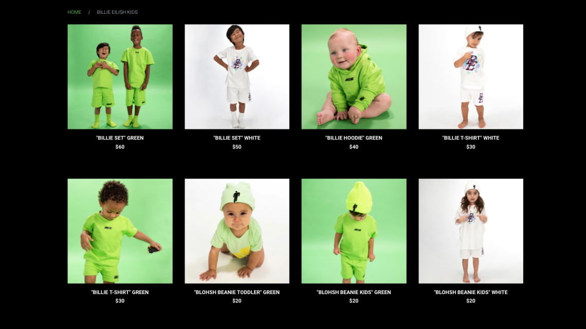 Billie Eilish lanza una línea de ropa para bebés y niños