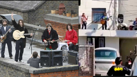 Músicos poblanos se hacen virales al tocar éxitos de The Beatles, desde su terraza
