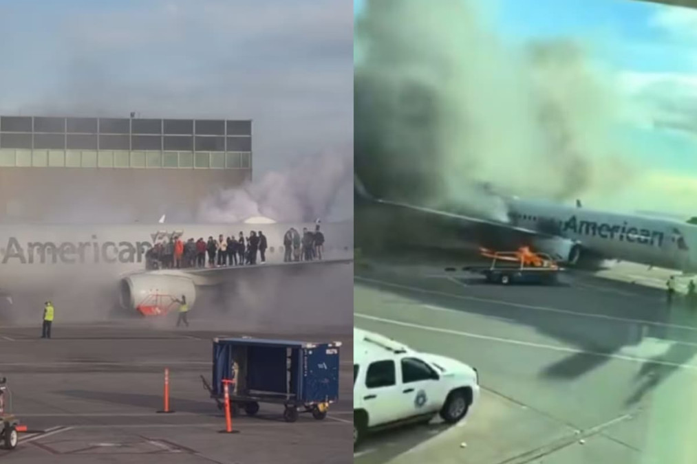 Aeronave de American Airlines se incendia en Denver; no reportan heridos 