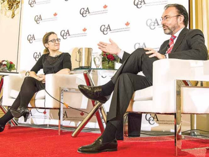 Canadá apoya a México en el TLC; ministros contrastan con postura bilateral de Trump