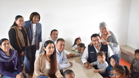 Alcalde e ITIFE inauguran desayunador en jardín de niños