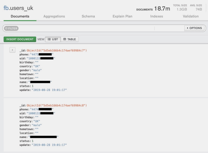 Encuentran base de datos con números telefónicos de usuarios de Facebook