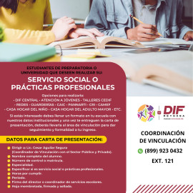 Ofrece DIF Reynosa espacios para servicio social