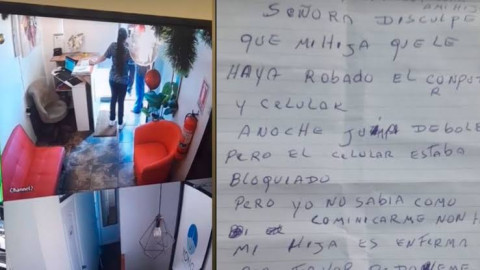 Padre devuelve cosas que su hija robó y envía una carta