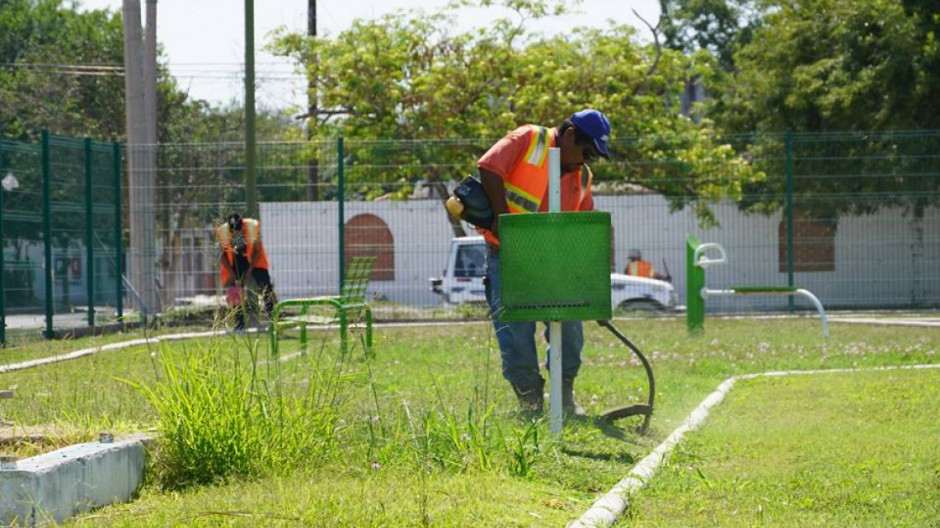 Mantenimiento en el Tamul de la Villa de Nuevo Progreso