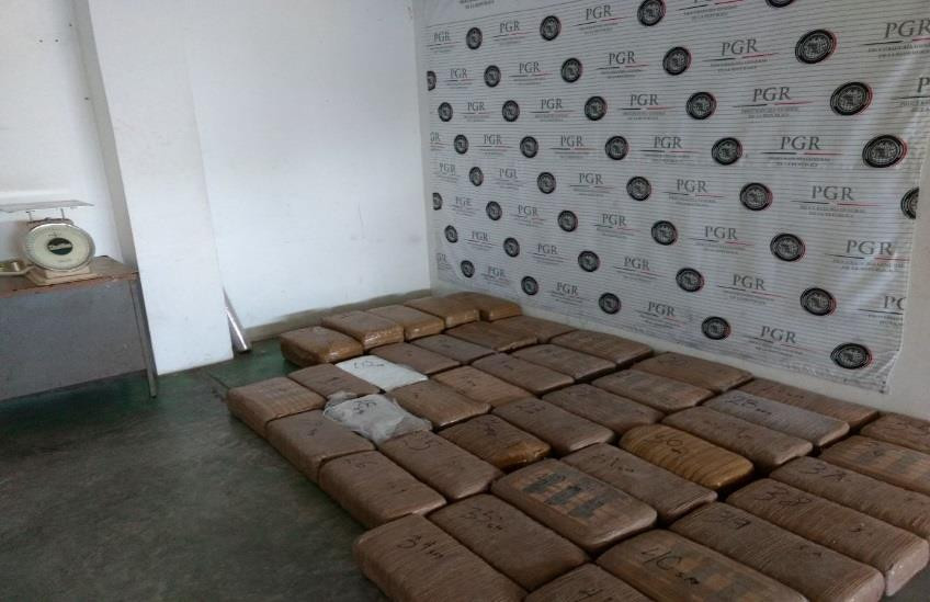 Asegura SSP 215 kilos de mariguana en Camargo