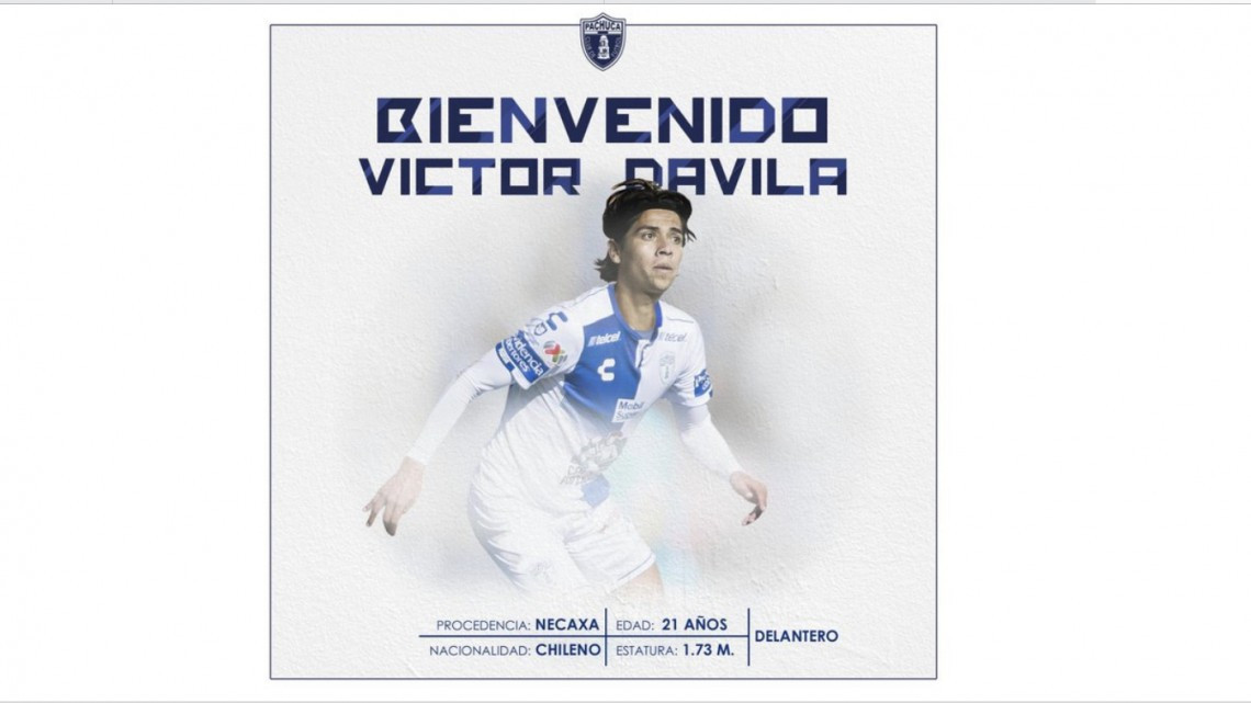 Pachuca anuncia llegada de chileno Víctor Dávila