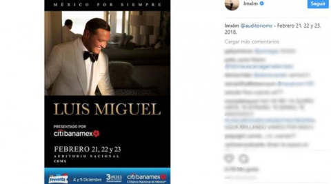Luis Miguel inicia su gira mundial