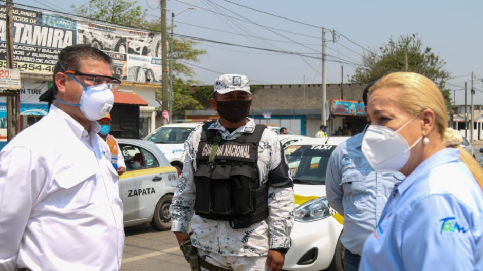 Gobierno de Altamira mantiene filtros sanitarios en avenidas principales