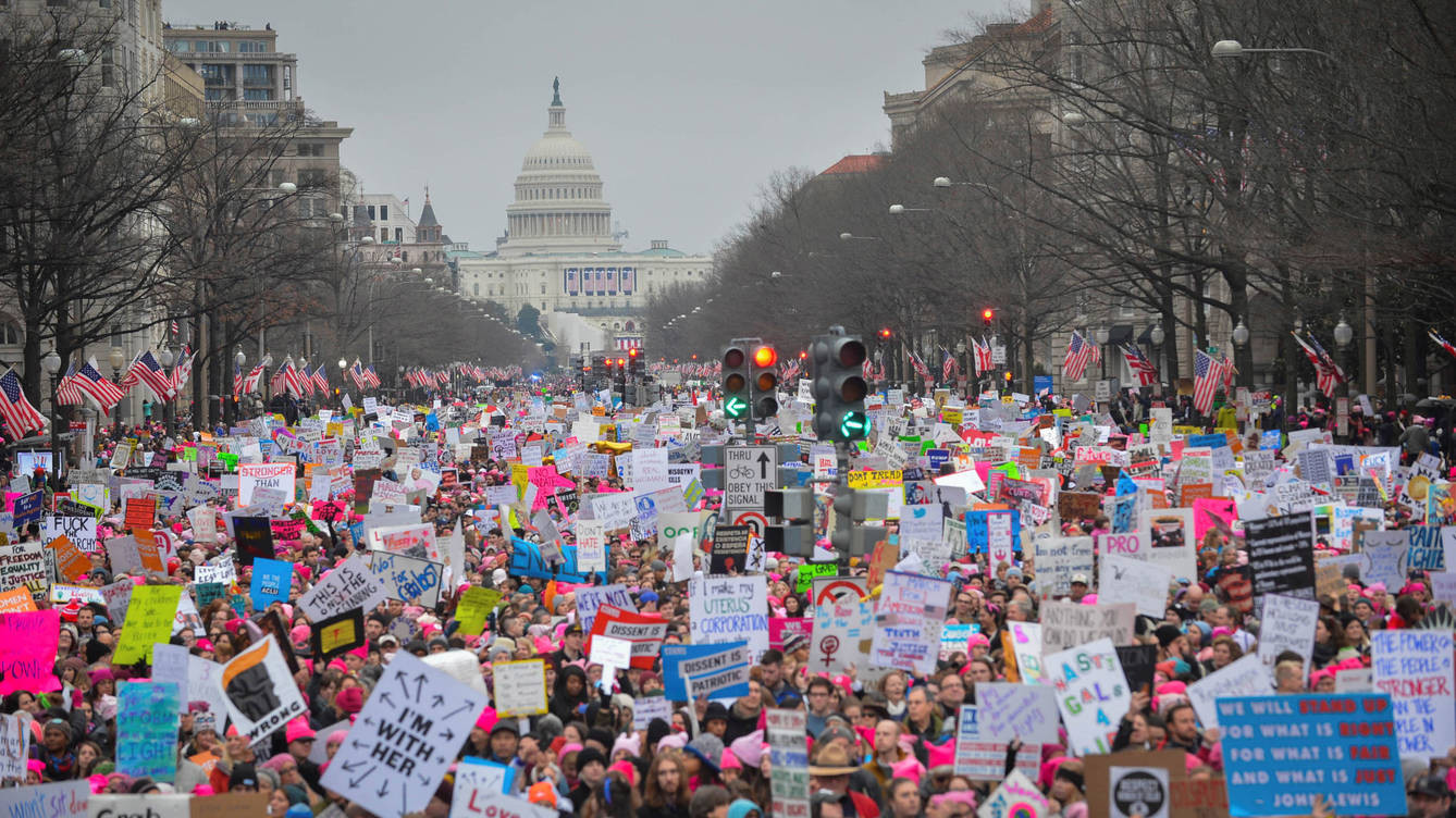 Celebridades que asistieron a la marcha de las mujeres contra Trump