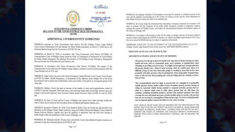 Hoy entra en vigor nuevo toque de queda en el Condado de Hidalgo