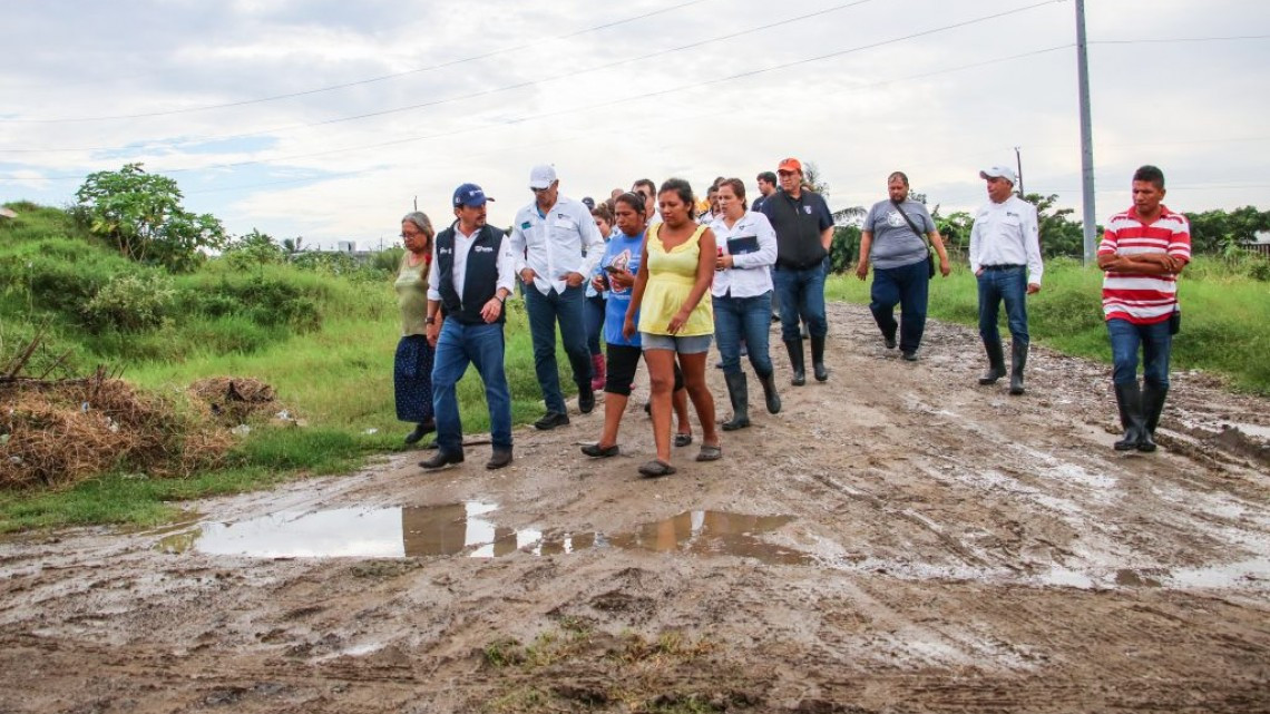 Supervisan colonias afectadas por lluvias