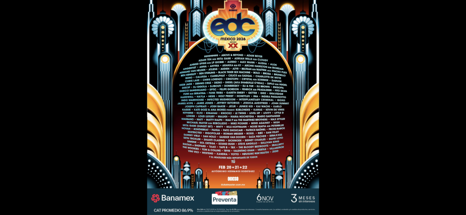 EDC México 2026 encenderá la Ciudad de México con tres días de música y energía electrónica