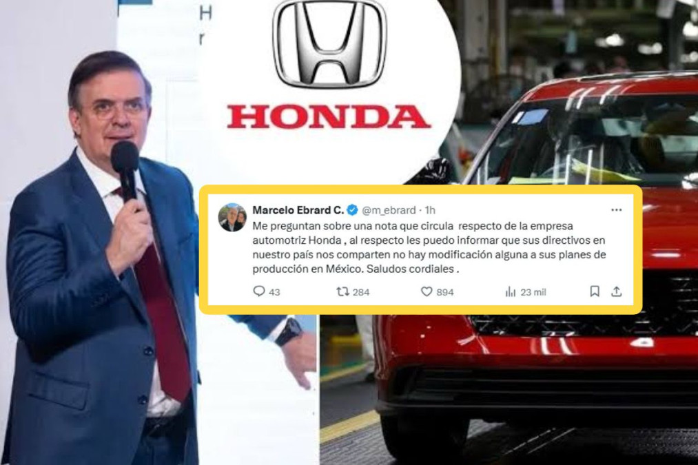 “No hay modificación alguna a sus planes de producción en México”: Ebrard ante mudanza de Honda a EU