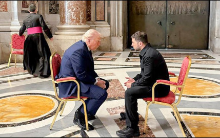 Trump y Zelenski se reúnen cara a cara en el Vaticano para buscar la paz en Ucrania