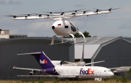 Realiza primer vuelo taxi aéreo eléctrico de Volocopter; podría ser utilizado para JO del 2024