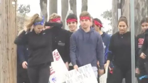 Realizan marcha para concientizar el tráfico humano