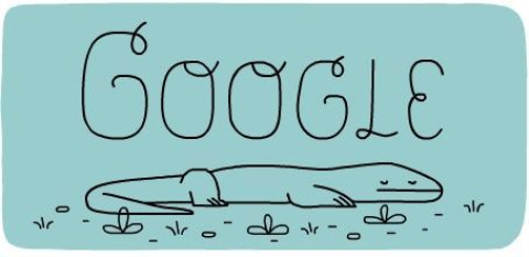 Dedica Google su "doodle" al dragón komodo