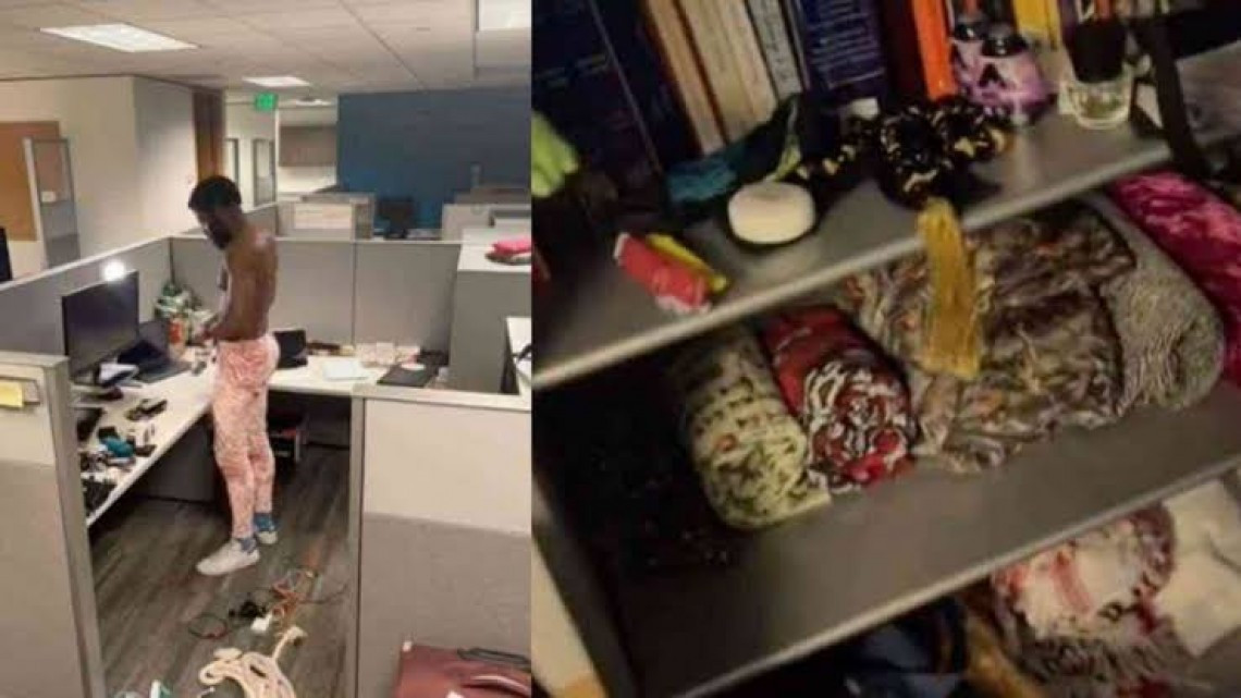 Trabajador se muda a su oficina como protesta por su salario